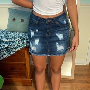 BLUE DENIM SKIRT || WORN ONCE